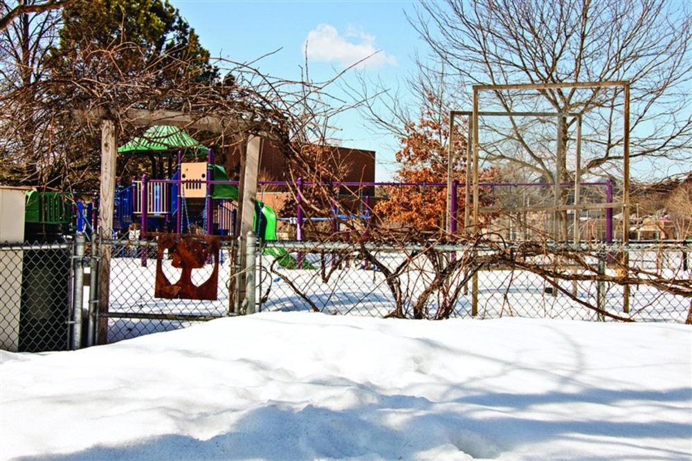 The Sessions Street Community Garden in Providence awaits the spring thaw